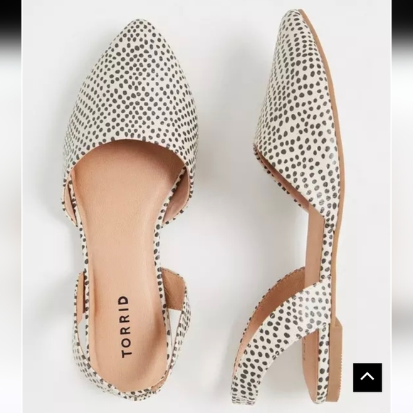 TORRID Sling Back Pointed Toe. Size 8.5. Wide Width. Animal Print. Nude/black - Picture 2 of 6